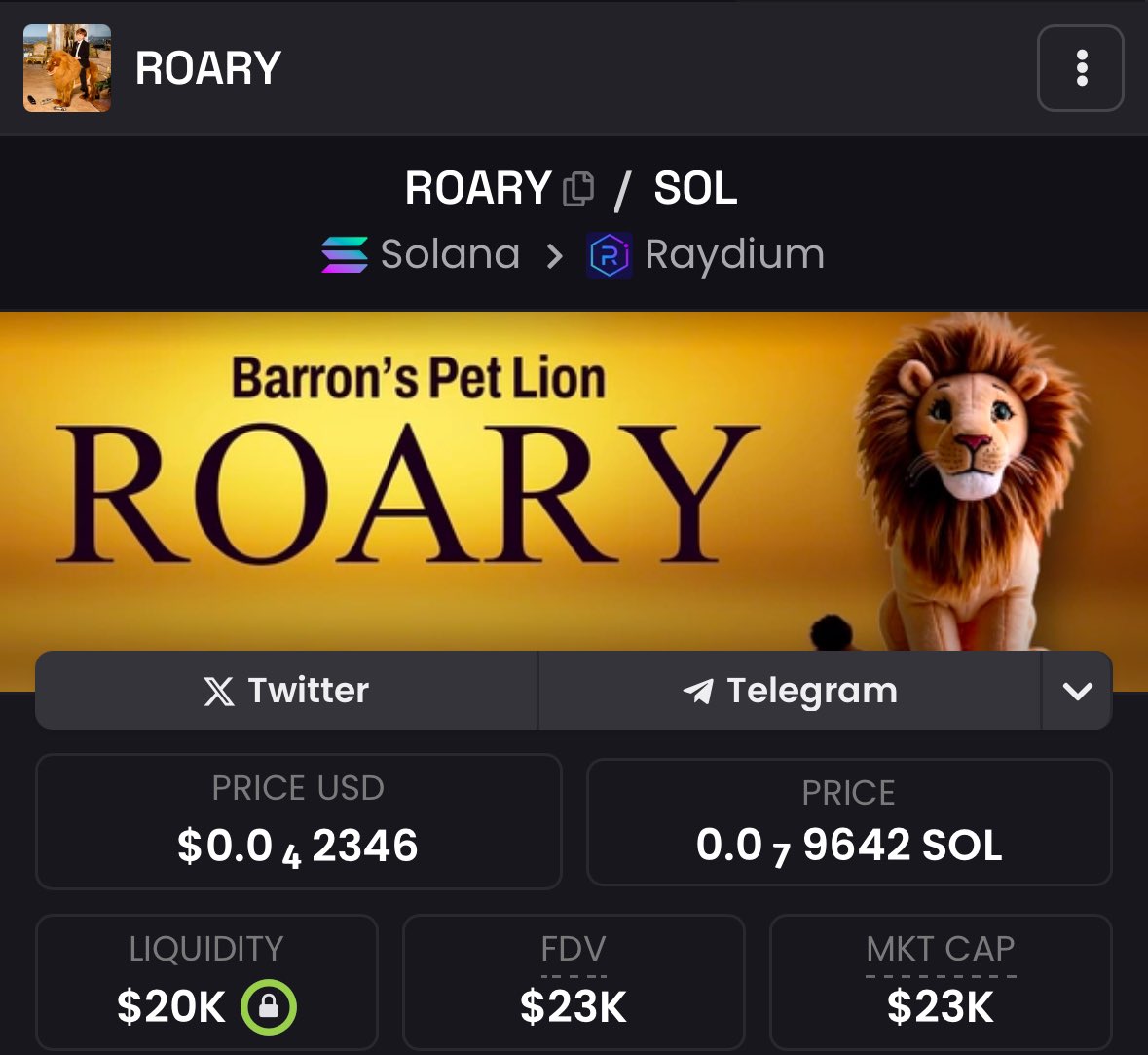 Paige_AZ's tweet photo. When a market cap is this low, the potential for upside is massive!!! Iβm π the π¦ #ROARY https://t.co/3A1btYLCol