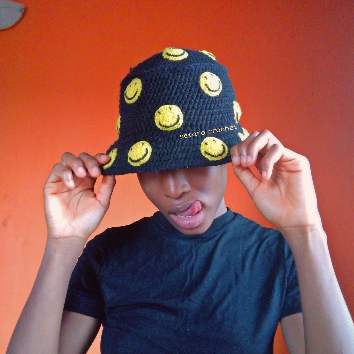 Crochet all day everyday 🤗
Smiley bucket available to order in different colors 
Send a DM to order