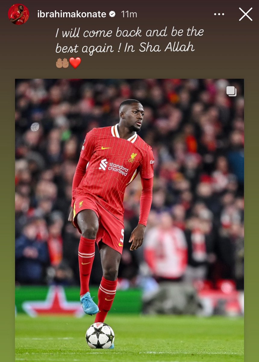 Konate on his Instagram. 🇫🇷💪