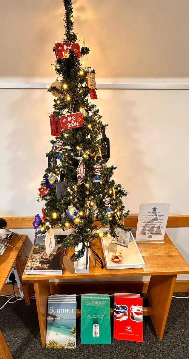 See us at the Christmas Tree Festival at the Reigate Community Centre, behind the Methodist church on the High Street.