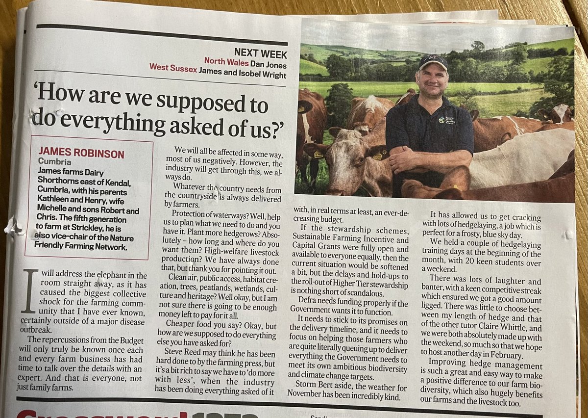 JRfromStrickley's tweet image. My latest column for @FarmersGuardian 

I’m trying not to focus solely on the Inheritance Tax changes, especially when there’s enough other f-ups from government to fill 10 columns each wk!

Funding cuts, increased legislation, grant &amp;amp; stewardship delays

Who’d be a farmer eh?!