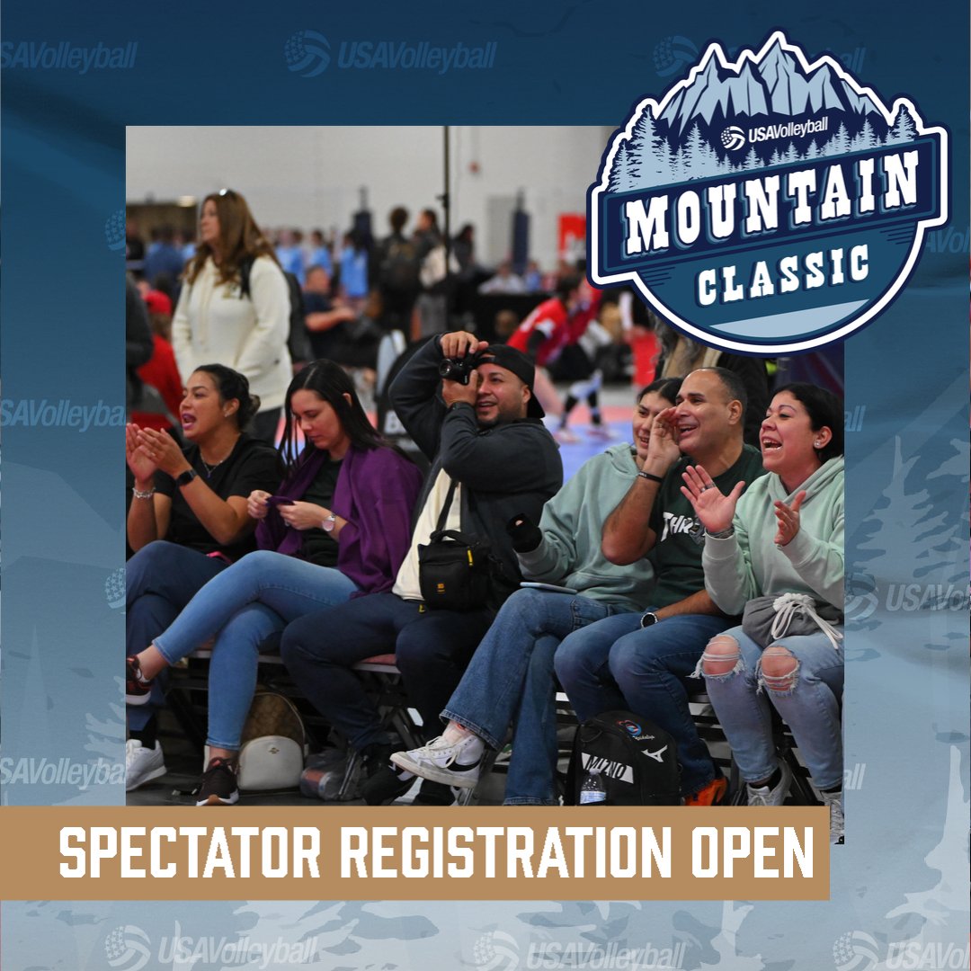 usavolleyball's tweet photo. Spectator registration is now open for the 2024 Mountain Classic Boys National Qualifier.
Event details | https://t.co/KMPkw3qULp
#mountainclassicvb https://t.co/uABUIousE3