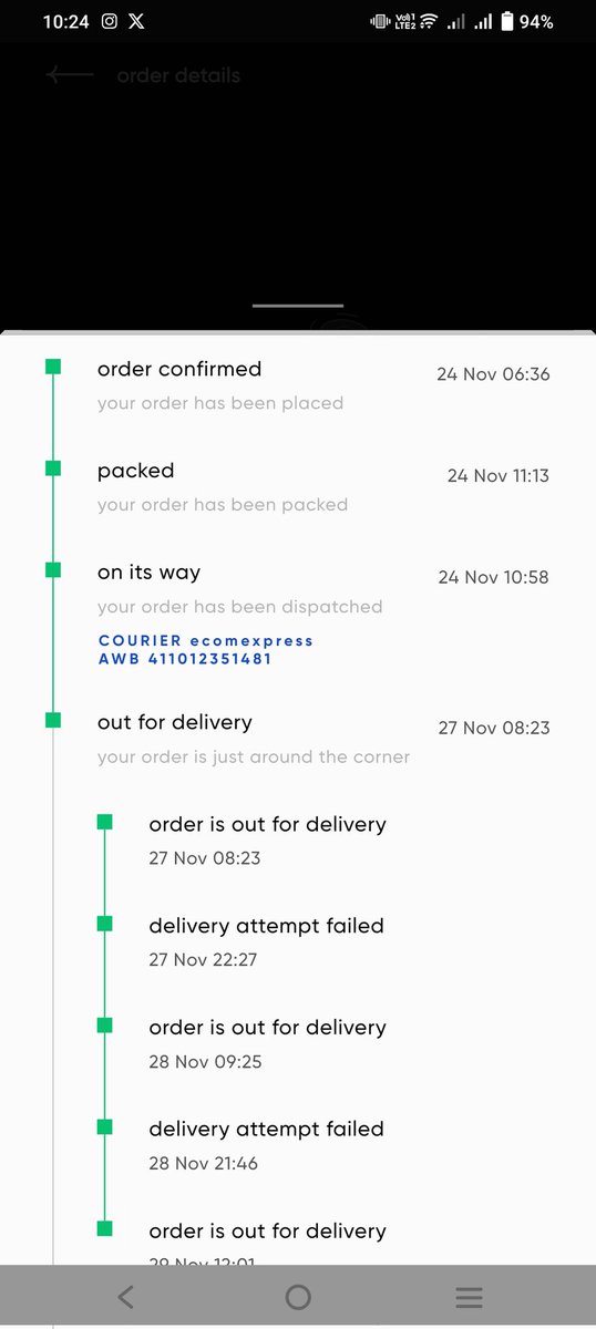 Mahonath1's tweet photo. @EcomExpress_Ofc this is my order that I booked via cred app. 411012351481 the tracking number. Your company keeps saying that " I am not available at location" 
That's a fake claim . 
I ordered protronics Power Bank. https://t.co/PkyjdJdLLR