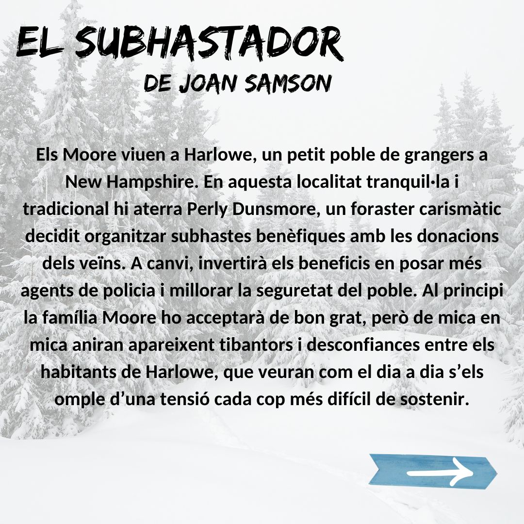 bbcnGracia's tweet photo. 💎📘Avui també us volem recomanar aquesta joia, una obra de culte que va passar desapercebuda quan va ser publicada l’any 1975, ‘El subhastador’ de Joan Samson (@LesMalesHerbes)
❄️😰😰❄️
#elsubhastador #angoixa #JoanSamson #bbcnJaumeFuster https://t.co/j8iUaeP2dk