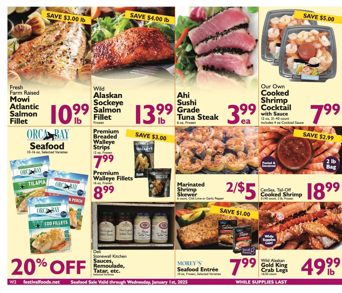 Just in time for the holiday entertaining season, our Big Seafood Sale is on NOW through January 1st!