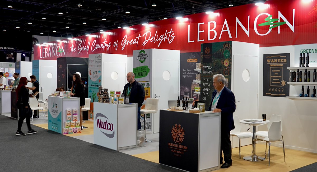 QOOTCluster's tweet photo. At ADIFE 2024, the Lebanese Pavilion organized by QOOT Cluster, celebrated ‘Lebanon: The Small Country of Great Delights’! Featuring 10 standout Agri-Food companies the pavilion highlighted Lebanon’s innovation and rich culinary heritage.
#ADIFE2024 #QOOTCluster #Berytech https://t.co/fhKLDsg8VH