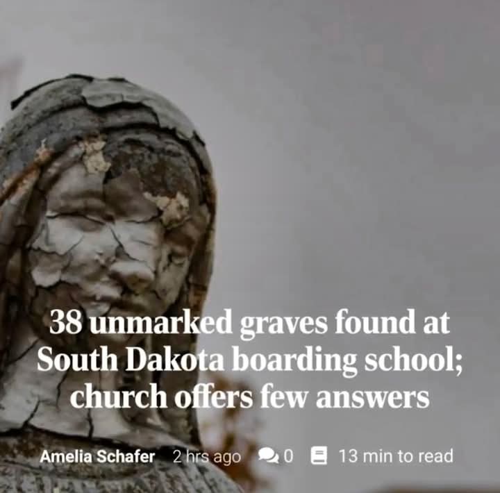 We recently found 38 unmarked graves in South Dakota. They were Hunkpapa Children of the Crow Creek Sioux Tribe. We found you!
#everychildmatters 🧡