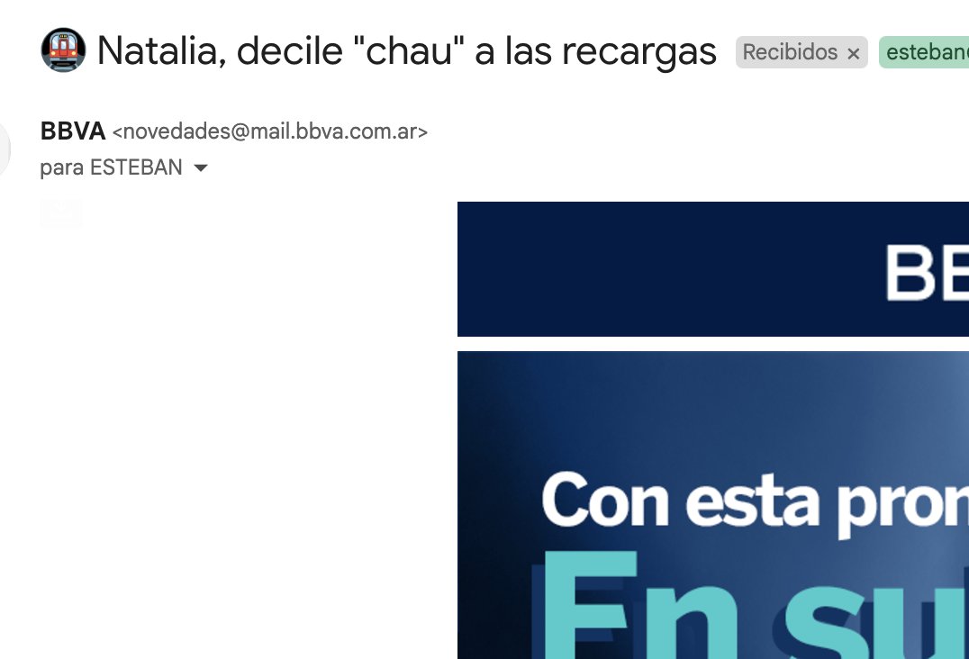 gauchogold's tweet photo. @bbva_argentina cerré la cuenta conjunta con mi ex hace 15 años aprox, ahora la reabrí solo (obvio) y recibo sus mails así. si no es mucha molestia, podrán chequear la base de datos. tengo gente amiga con el mismo problema. gracias https://t.co/GmyoM3i7Wq