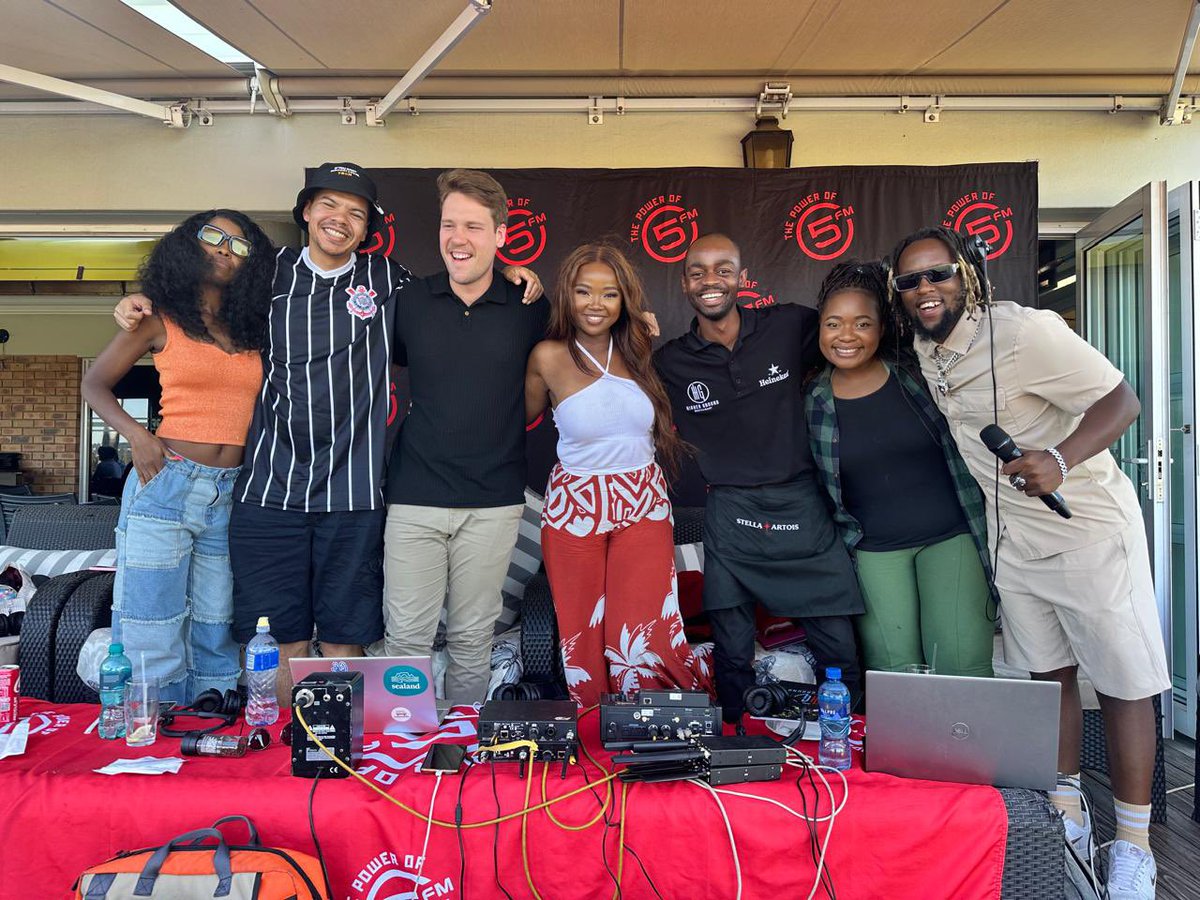 5FM's tweet photo. As #5Drive wraps up their exhilarating #5DriveGetsHigh, we want to take a moment to reflect on the unforgettable experiences we’ve shared this month! From the adrenaline-pumping bungee jumping at Soweto Towers to beautiful views at Alto Bar, the highest bar in Africa, we’ve truly soared to new heights.
Our adventure continued with a breathtaking helicopter ride with Rand Airport giving us a bird’s eye view of our beautiful landscape. And today, we capped it all off with a live broadcast from the stunning Higher Ground restaurant where the vibes were incredible!
Thank you to everyone who tuned in, shared their experiences, and joined us on this amazing journey. We’ve pushed boundaries and embraced the thrill of reaching new heights, and we hope you felt the excitement with us every step of the way.🥳💪🏽
#5DriveGetsHigh