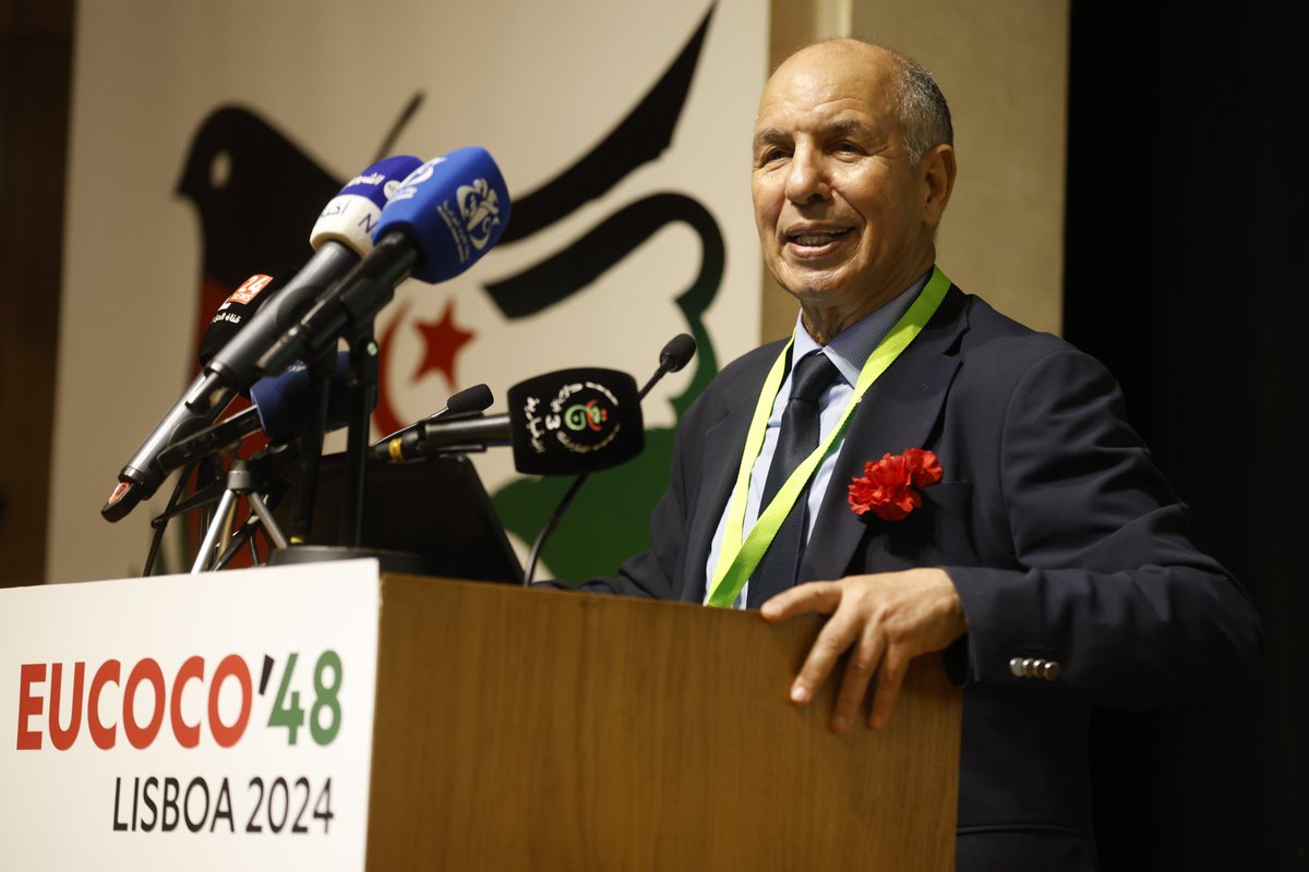 50EUCOCO_Madrid's tweet photo. "The historic April 25 revolution in Portugal, of which this year marks the 50th anniversary, is an inspiration for all of us and in particular for the Saharawi people"
🎤 Omar Mih, representative of #FPOLISARIO in Portugal
#EUCOCO48
#FreeWesternSahara https://t.co/evNnzGD8Dl