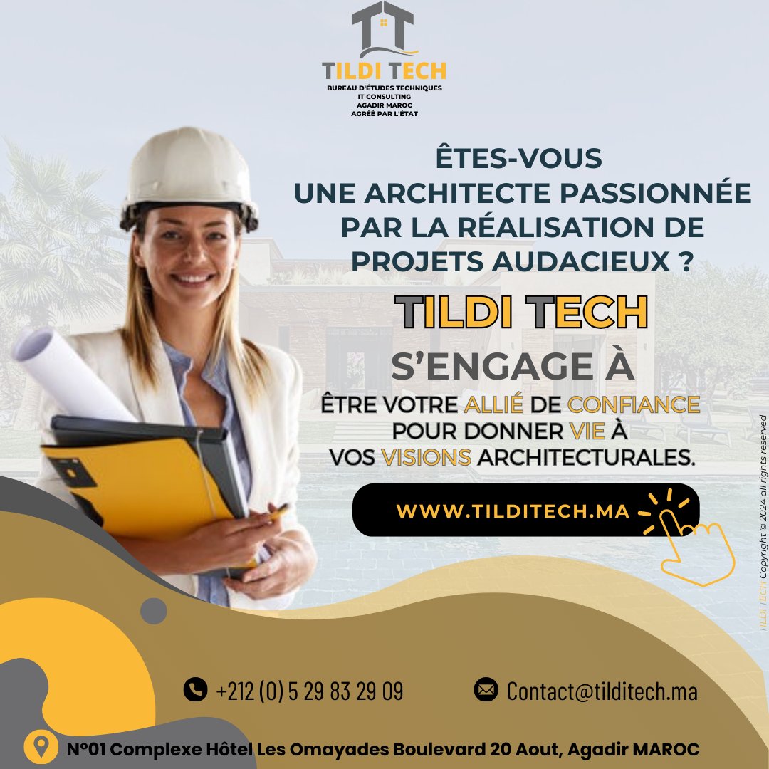 TildiTech's tweet image. 𝑽𝒐𝒖𝒔 𝒆̂𝒕𝒆𝒔 𝒂𝒓𝒄𝒉𝒊𝒕𝒆𝒄𝒕𝒆 𝒆𝒕 𝒑𝒂𝒔𝒔𝒊𝒐𝒏𝒏𝒆́ 𝒑𝒂𝒓 𝒍𝒂 𝒄𝒓𝒆́𝒂𝒕𝒊𝒐𝒏 𝒅𝒆 𝒑𝒓𝒐𝒋𝒆𝒕𝒔 𝒂𝒖𝒅𝒂𝒄𝒊𝒆𝒖𝒙 ?

🌐 𝐷𝑒́𝑐𝑜𝑢𝑣𝑟𝑒𝑧 𝑛𝑜𝑠 𝑠𝑒𝑟𝑣𝑖𝑐𝑒𝑠 𝑠𝑢𝑟 tilditech.ma

#arcitecture   #géniecivil   #architecte    #TILDITECH