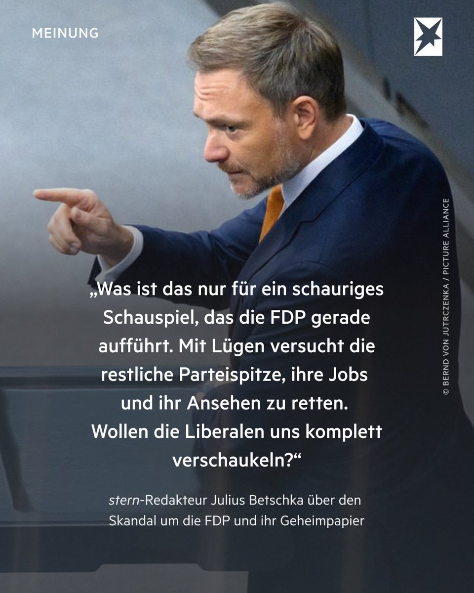 sternde's tweet photo. "Es braucht ganz dringend Liberale – aber diese #FDP braucht keiner", findet unser Kollege Julius Betschka. Hier legt er dar, warum: https://t.co/17f2NC8SkV https://t.co/mPO7iLkRx4