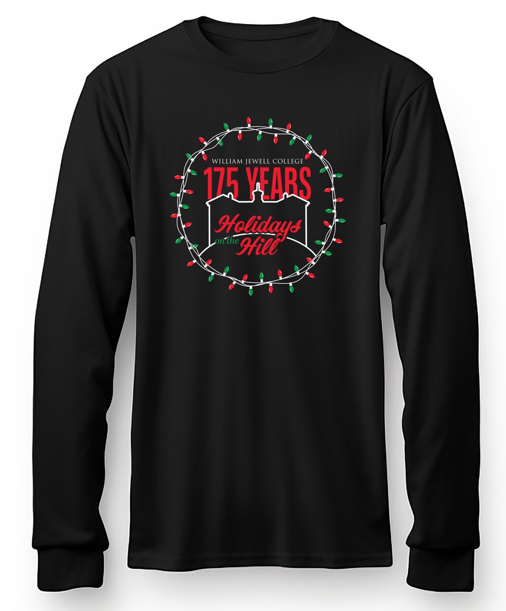 Lighting of the Quad is one week from today! Join us Dec. 6 to hang the green, light the Quad, sing carols and see Santa. And you can grab some Jewell merch at the Cardinal Store holiday pop-up, including limited quantities of this commemorative shirt! 🎁