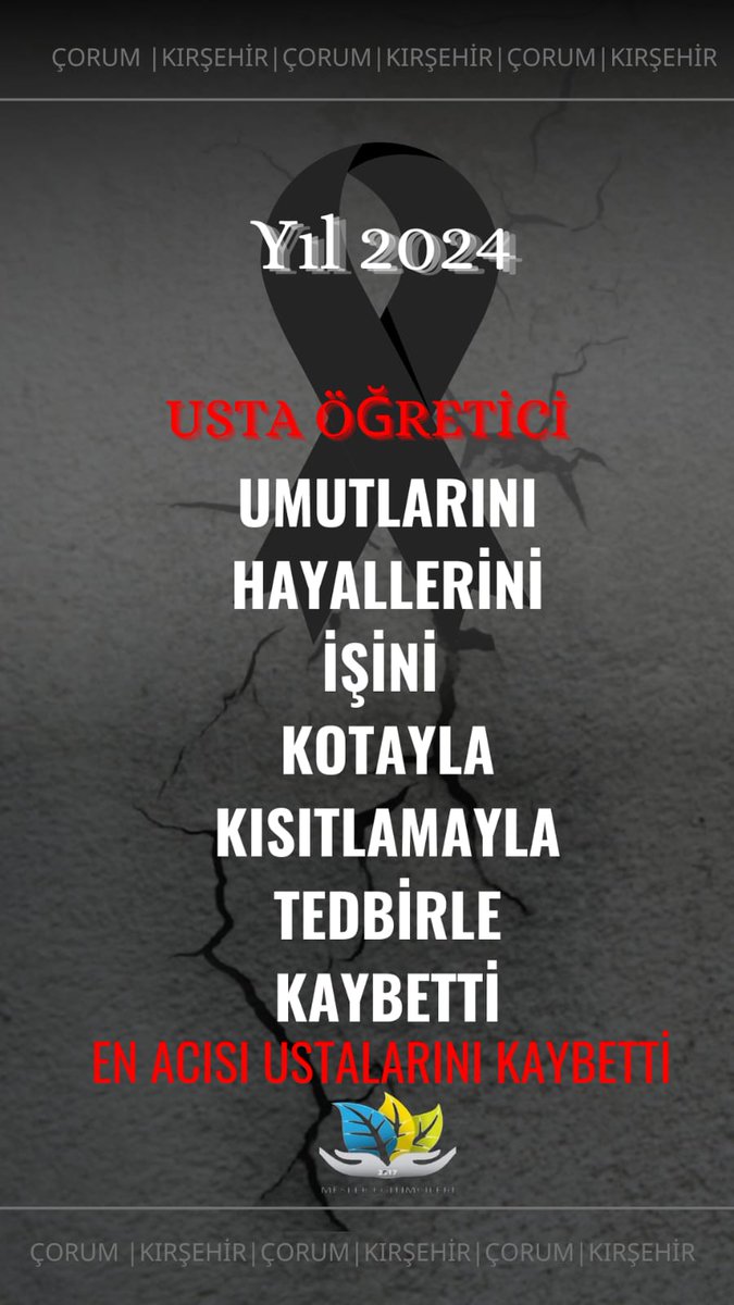 <a href="/meusfed6/">Ustaöğreticiler Federasyonu</a> Usta Öğreticiler ADALET İSTİYOR....

#YeterArtık
USTAÖĞRETİCİ

<a href="/RTErdogan/">Recep Tayyip Erdoğan</a>
<a href="/EmineErdogan/">Emine Erdoğan</a>
<a href="/dbdevletbahceli/">Devlet Bahçeli</a>
<a href="/MHP_Bilgi/">MHP</a>
<a href="/Akparti/">AK Parti</a>
<a href="/csgbakanligi/">T.C. Çalışma ve Sosyal Güvenlik Bakanlığı</a>
<a href="/HMBakanligi/">T.C. Hazine ve Maliye Bakanlığı</a>
<a href="/Yusuf__Tekin/">Yusuf Tekin</a> 
<a href="/tcmeb/">Millî Eğitim Bakanlığı</a> 
<a href="/TBMMresmi/">TBMM</a> 
<a href="/TBMMGenelKurulu/">TBMM Genel Kurulu</a>
<a href="/CelileErenOKTEN/">Celile Eren ÖKTEN</a> 
<a href="/cengizmete/">Cengiz Mete</a>