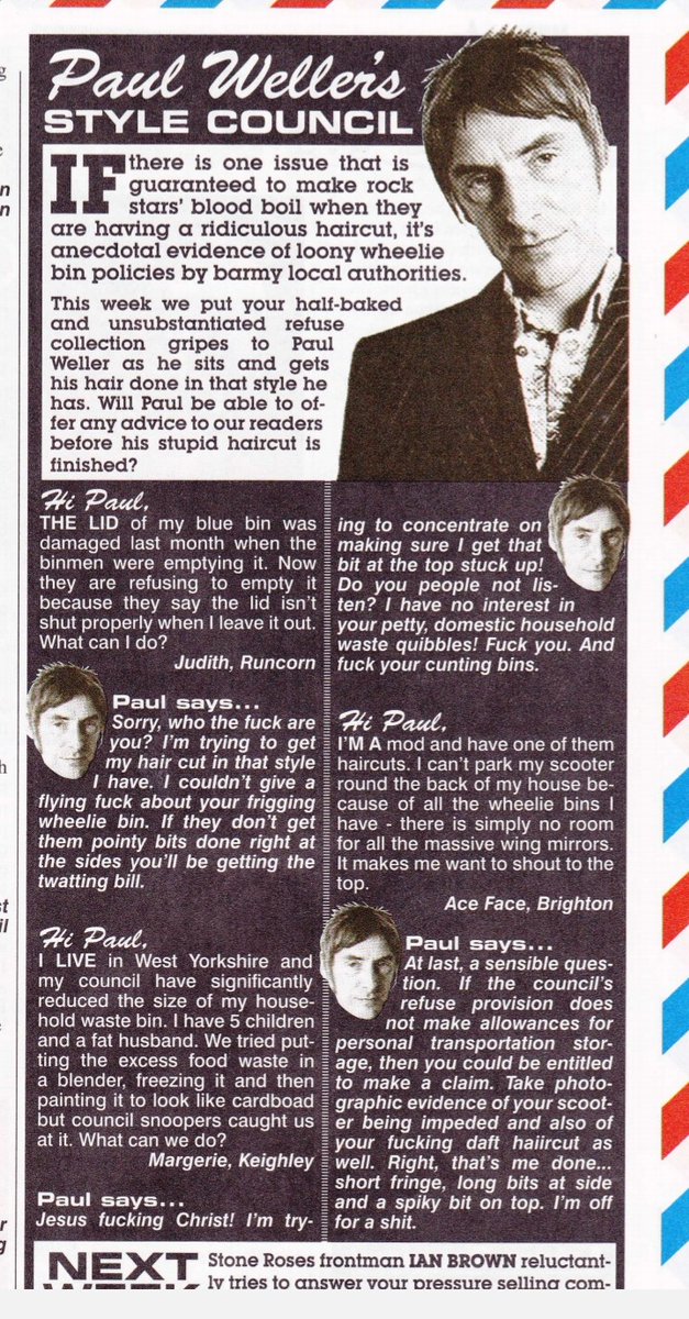 An oldie from <a href="/vizcomic/">Viz Comic</a> when Paul Weller talked about council style.