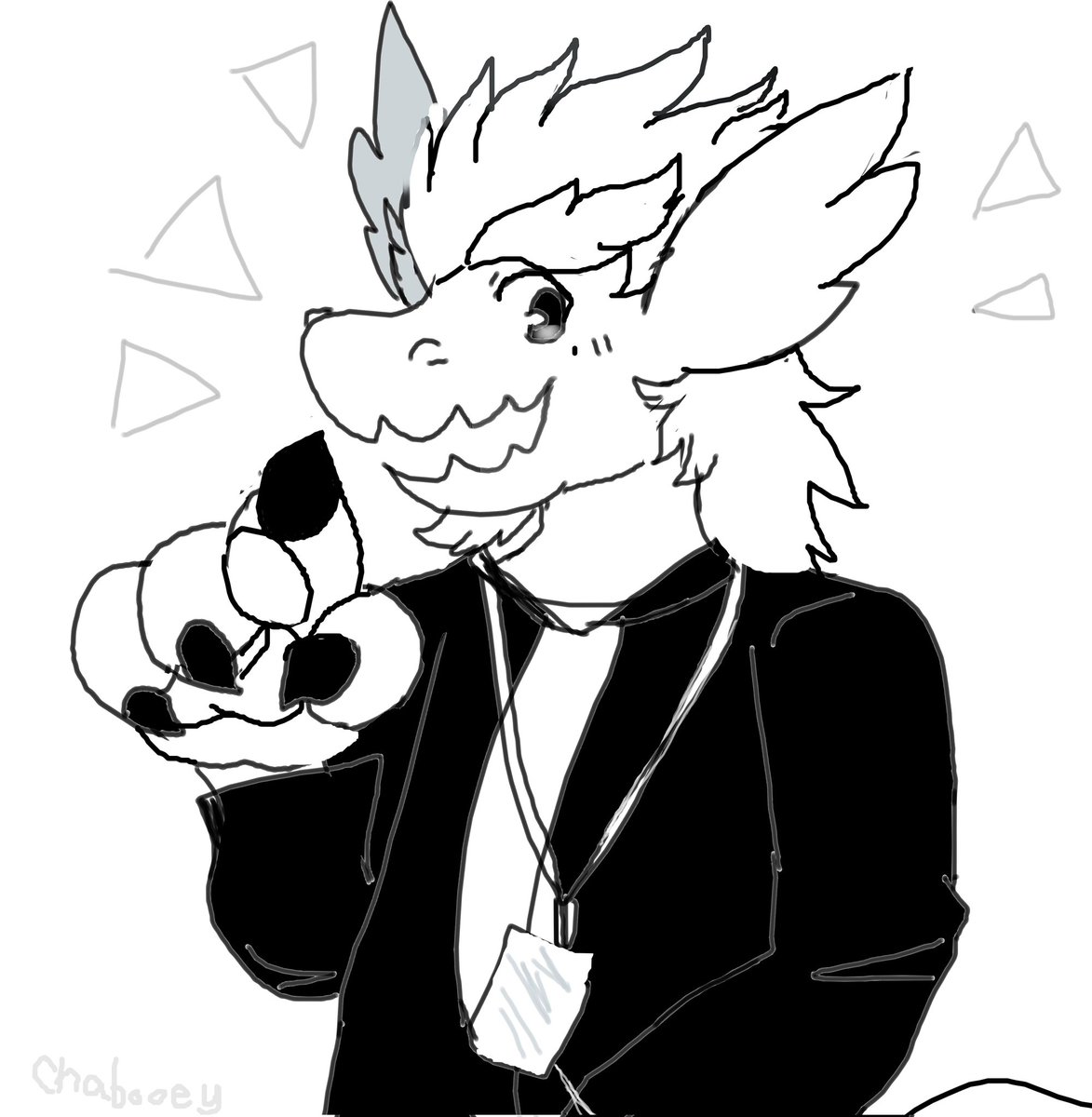 Yoshpper's tweet image. Un dibujo bien bonito de @Chabooey1 rawr!! nwn