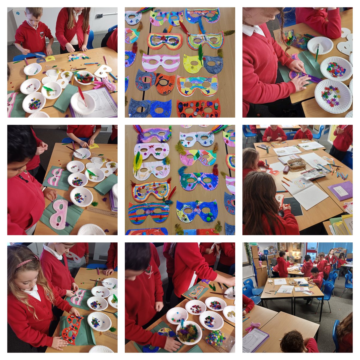 gwaunyear3's tweet photo. @GwaunfarrenSch Yr 3 / 4 enjoyed their Feel Good Friday - Craft Day. They designed and made masquerade ball masks. Gwaith da pawb! 🎭🎭🎭 https://t.co/XRTSNSzrUl