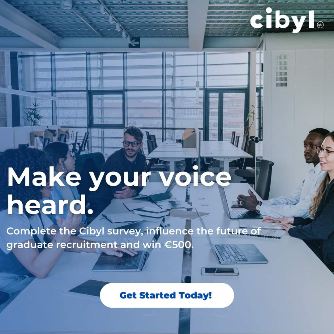 Calling all students! Share your student journey and aspirations in Cibyl's survey.  

Win exciting prizes like €500 gift cards or a tech gift worth up to €400. 

Make a difference today!  bit.ly/careersire2025  

#StudentSurvey #WinPrizes
