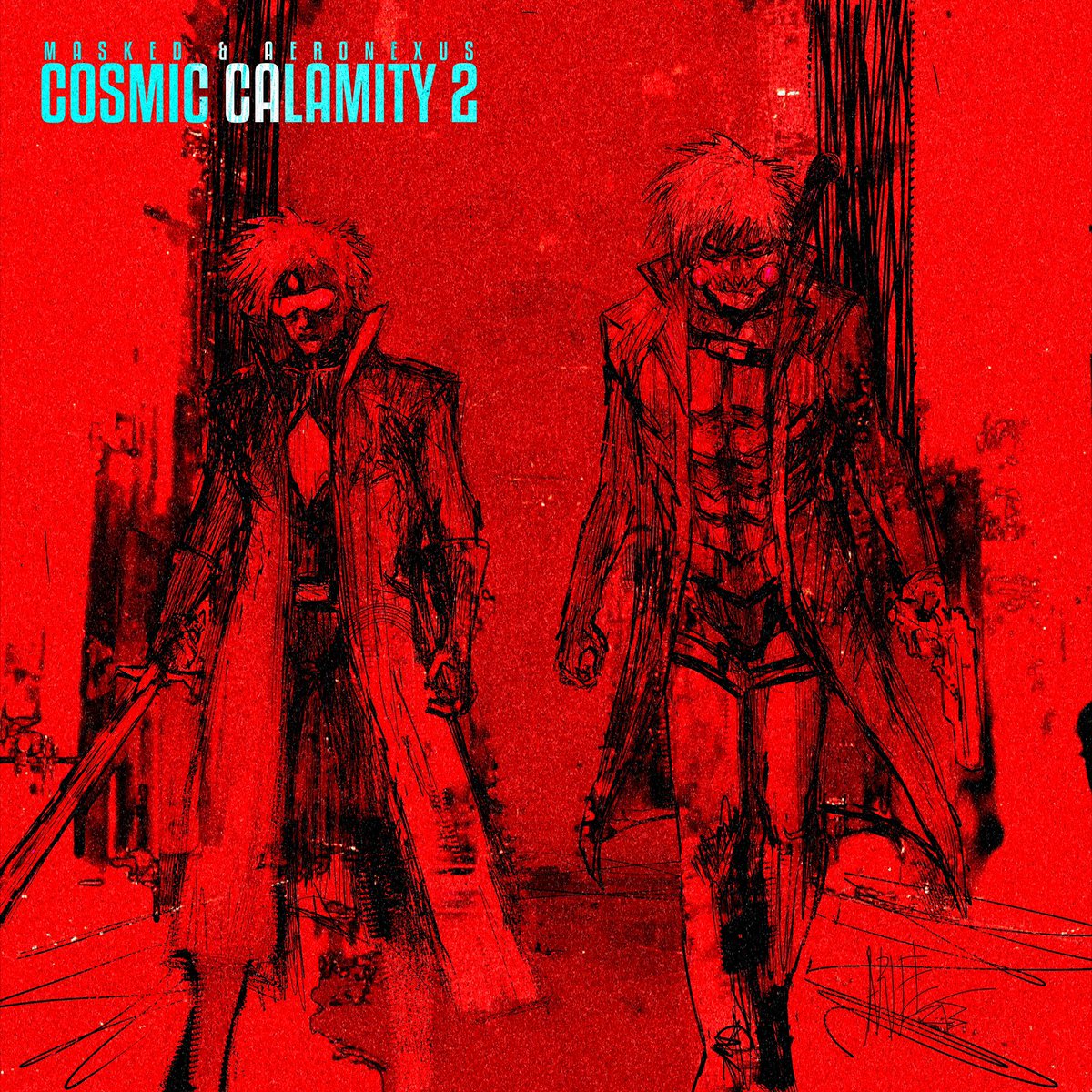 Full look at the album art for “Cosmic Calamity 2” with <a href="/MASKEDisDead/">MASKED | NEW ALBUM OUT NOW 🐰🔪</a> by the amazing <a href="/arielzbart/">Ariel ZB</a> ! 

Cosmic Calamity 2 Out December 6th! Pre-save now in bio!