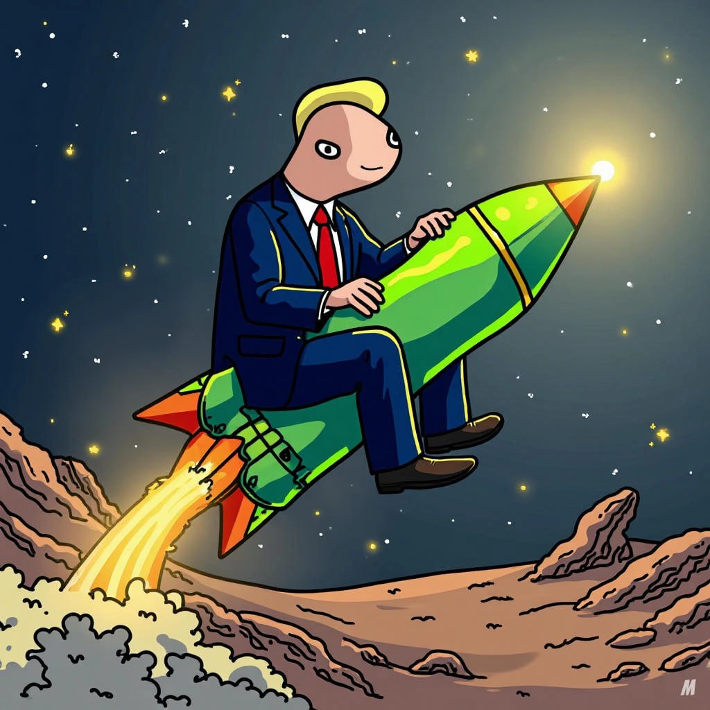 dolandtremp_sol's tweet image. I&apos;m a rocket man
Rocket man
Burning out his fuse up here alone