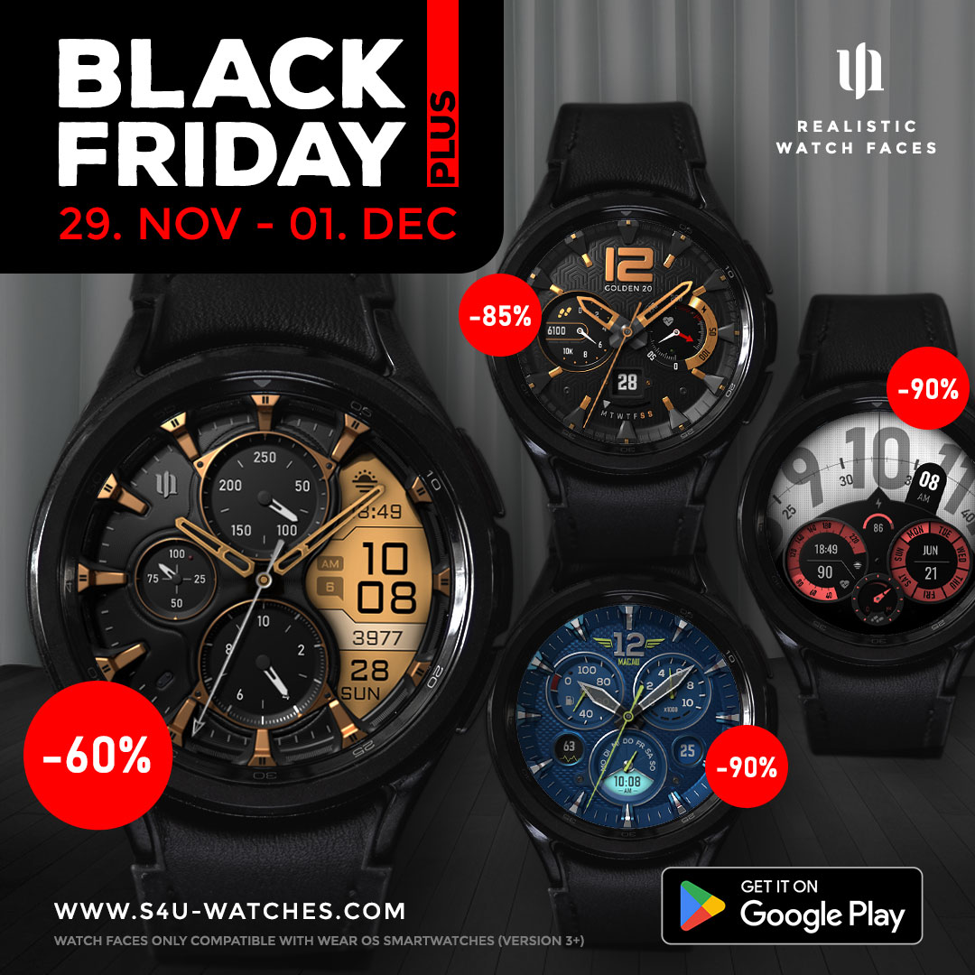 MStyles4you's tweet photo. Black Friday is here.

Get it on Google Play:
S4U Chicago Golden 20 (85% OFF)
https://t.co/zTUS5hAok2

S4U Assen (60% OFF)
https://t.co/yTFxdJb3Lz

S4U Macau  Neo (90% OFF)
https://t.co/qcPEDz63hl

S4U Race (90% OFF)
https://t.co/KbPGTAo5jQ

Matze ✨

#wearos https://t.co/LwgRntaqVO