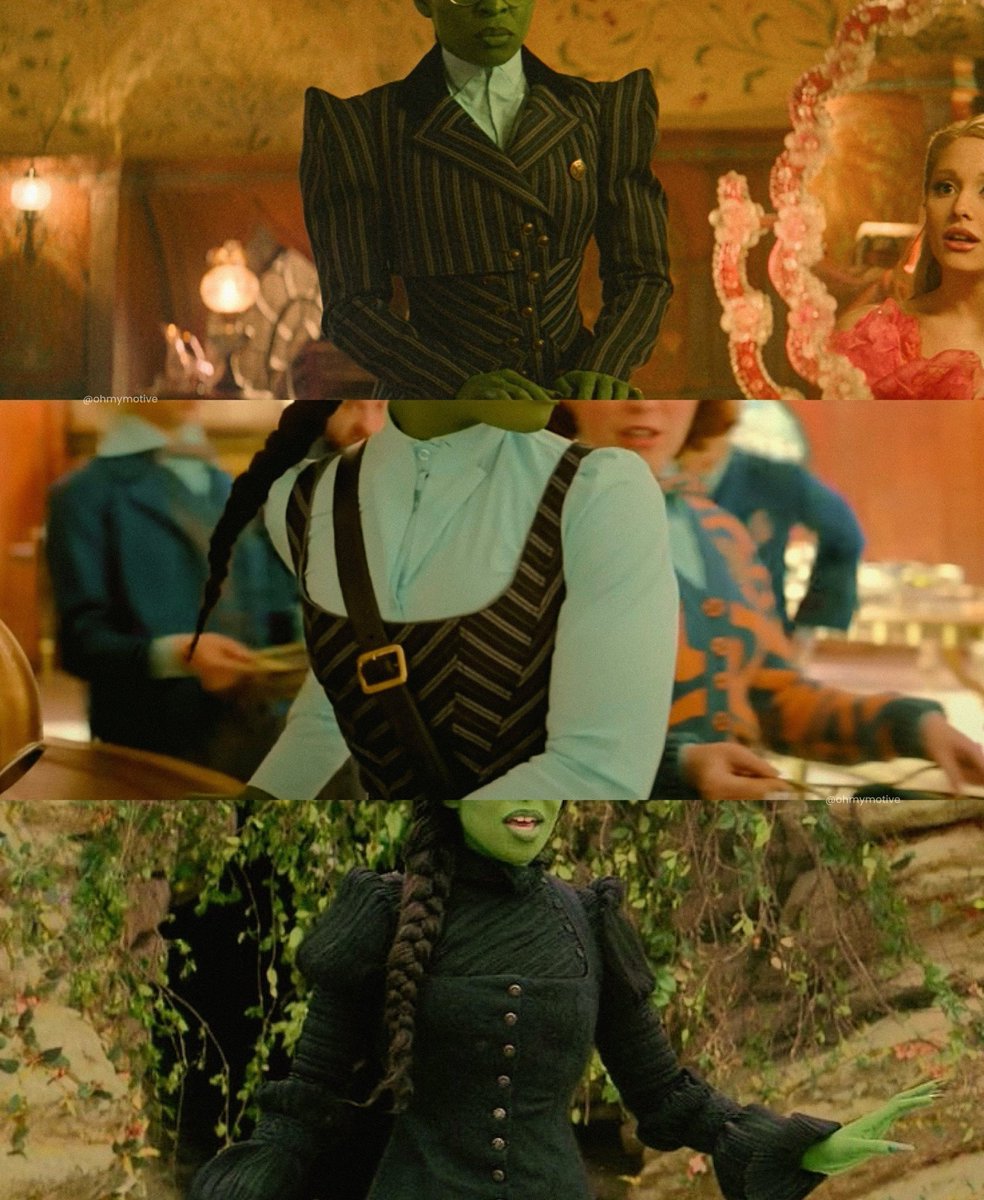 ohmymotive's tweet photo. glinda's uniforms🌷   elphaba's uniforms🌿 https://t.co/WZeXPpDWlV