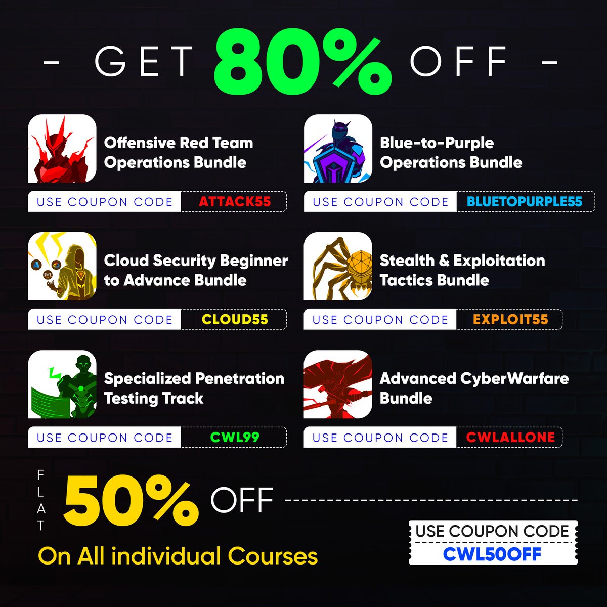 cyberwarfarelab's tweet image. 🎉 Happy Black Friday! Unleash your potential with up to 90% OFF on our courses. Don’t miss this chance to learn and grow—offer valid for a limited time only! 🚀

🔗 cyberwarfare.live

#BlackFridaySale #CyberLearning #CWL