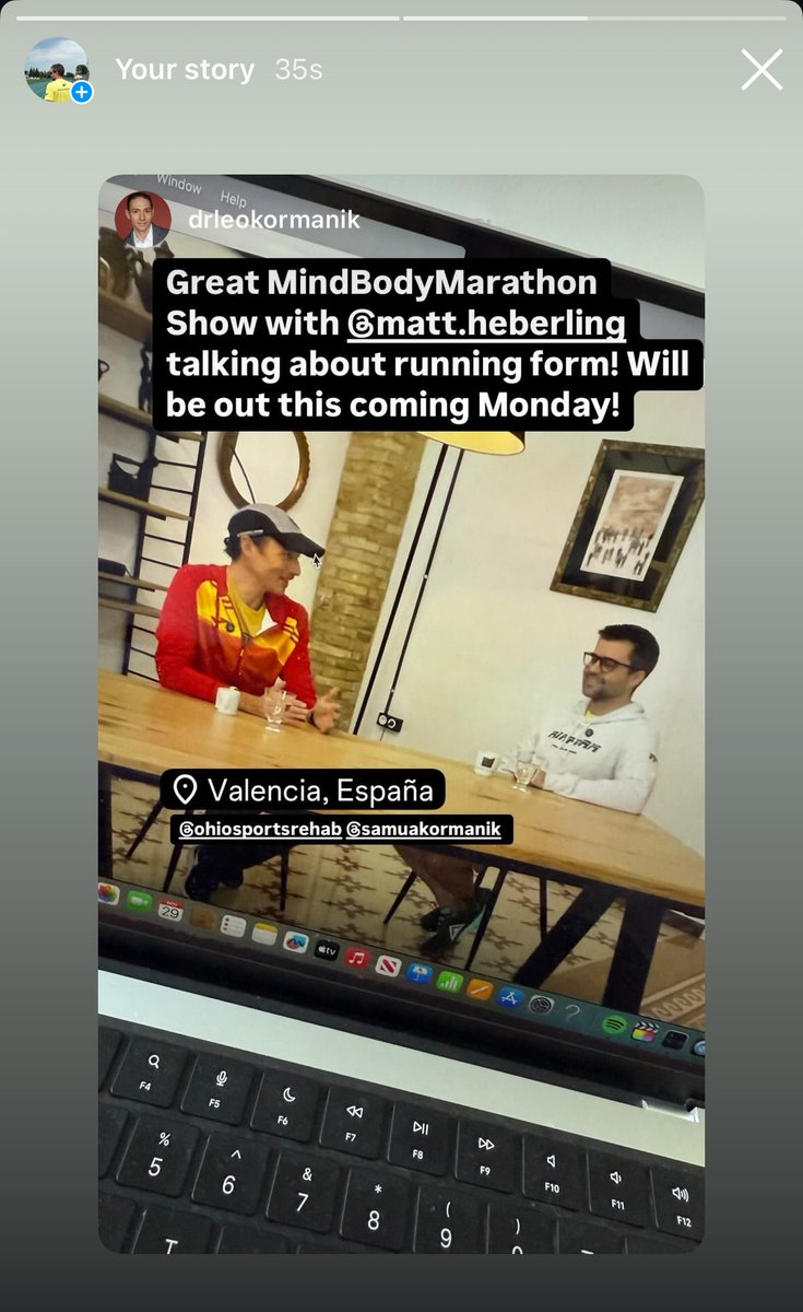 MMHeberling's tweet photo. @runformllc kicked off the Valencia Marathon weekend with a podcast hosted by 'Mind Body Marathon' talking about running technique! Link to follow on Monday! @RunAmherst #FormTransforms🚀 https://t.co/wrFaabGYKX