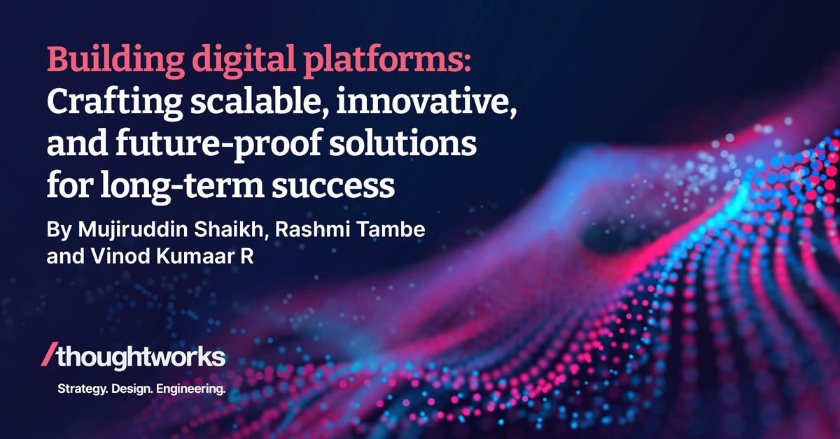 thoughtworks's tweet image. 🏗️ How do you build #DigitalPlatforms for long-term success? 

Our latest article explores key considerations, from modular architecture to scalability and governance, ensuring platforms deliver sustainable value: ter.li/7uwqx5

#TechStrategy #Scalability