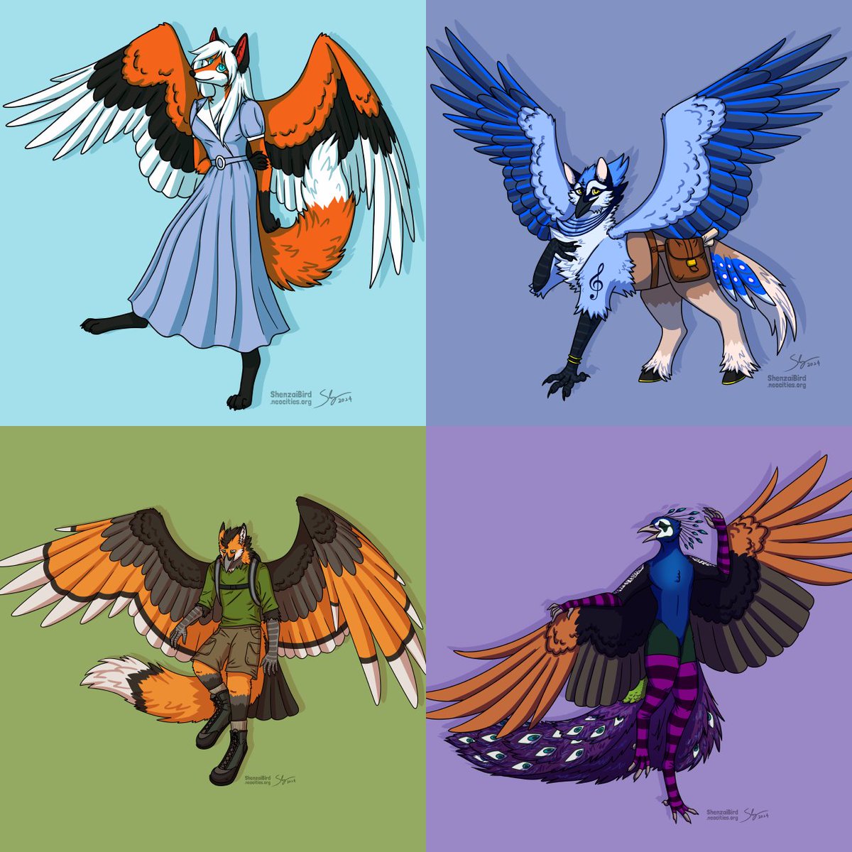 Commissions for Techy Foxtrot, Equinox, Venture, Sasithya
#furry