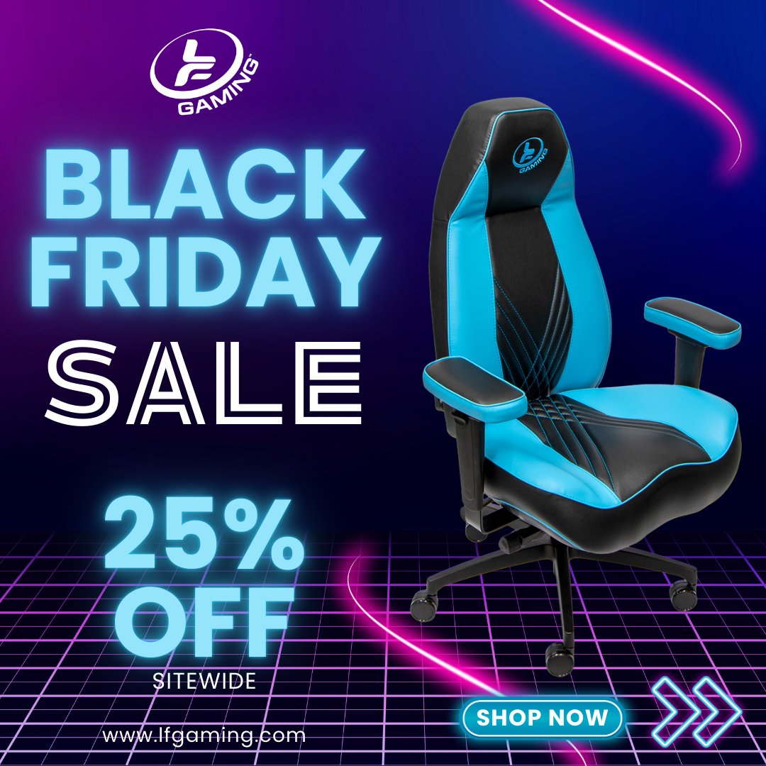 Get the most comfortable gaming chair for a comfortable price, during our Black Friday Sale. 
Discount applied at checkout. Sale ends December 8, 2024.

#Blackfridaydeals