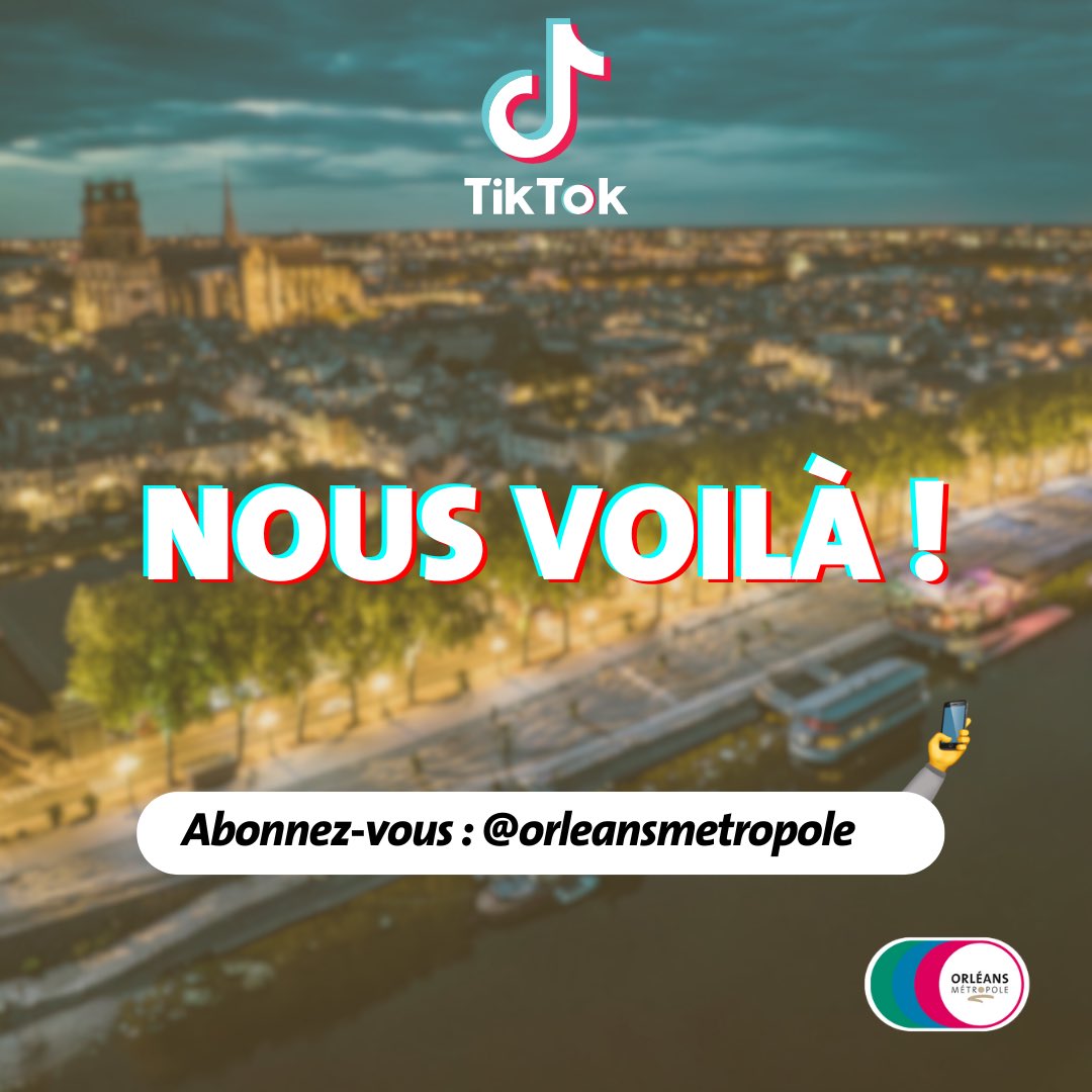 👋🤳 Coucou tout le monde !

Juste pour info 🔛 TikTok : nous voilà 🎯

✅ Abonnez-vous pour découvrir l'ensemble de nos contenus : tiktok.com/@orleansmetrop…