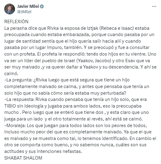 PiliGomez85's tweet photo. Los pacientes oncológicos que se quedaron sin remedios y la gente que va a comedores SIN COMIDA gracias a #Petovello deben estar chochos con la historia de #Rivka que cuenta #Milei acá, SEGURO! https://t.co/Y3N9ZFgFha