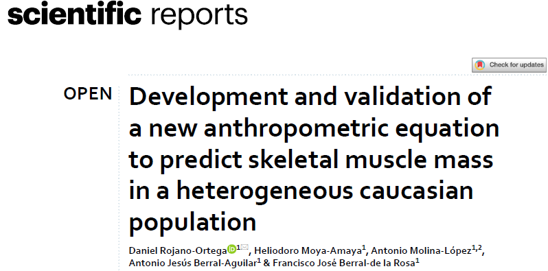 Davidgomct's tweet photo. Se validó una nueva ecuación antropométrica para estimar la masa muscular esquelética (SMM) usando DXA 💻

Esta nueva ecuación (imagen 2) puede ser útil para estimar el porcentaje de masa muscular💪 en una población general con un rango de edad amplio y un IMC <35 kg/m² https://t.co/gom8toPGYh