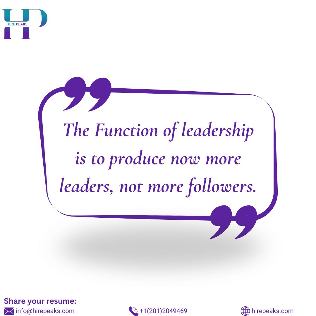 As a leader, it's important to understand that your role is not only to lead but also to inspire and nurture others to become leaders.
By doing so, you not only create a more sustainable and dynamic organization, but you also create a ripple effect of positive change in the world