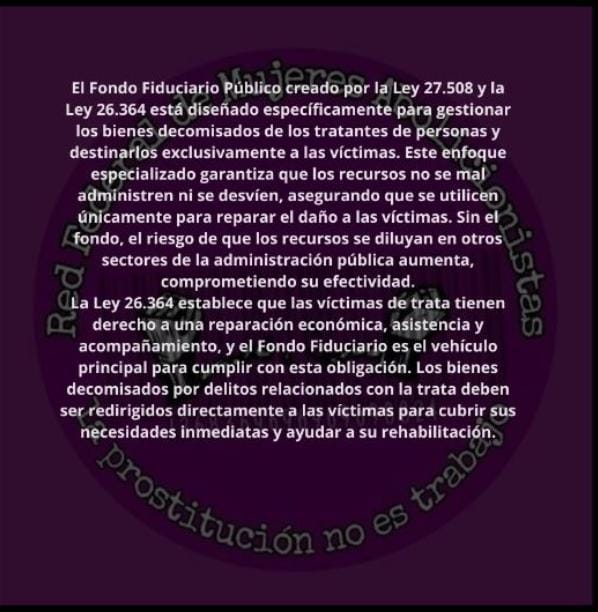 RedFederalMA's tweet photo. Rechazamos la desición del Gobierno Nacional de eliminación del Fondo Fiduciario para la restitución de derechos a victimas de Trata de Personas. https://t.co/fRTRMgSgLr