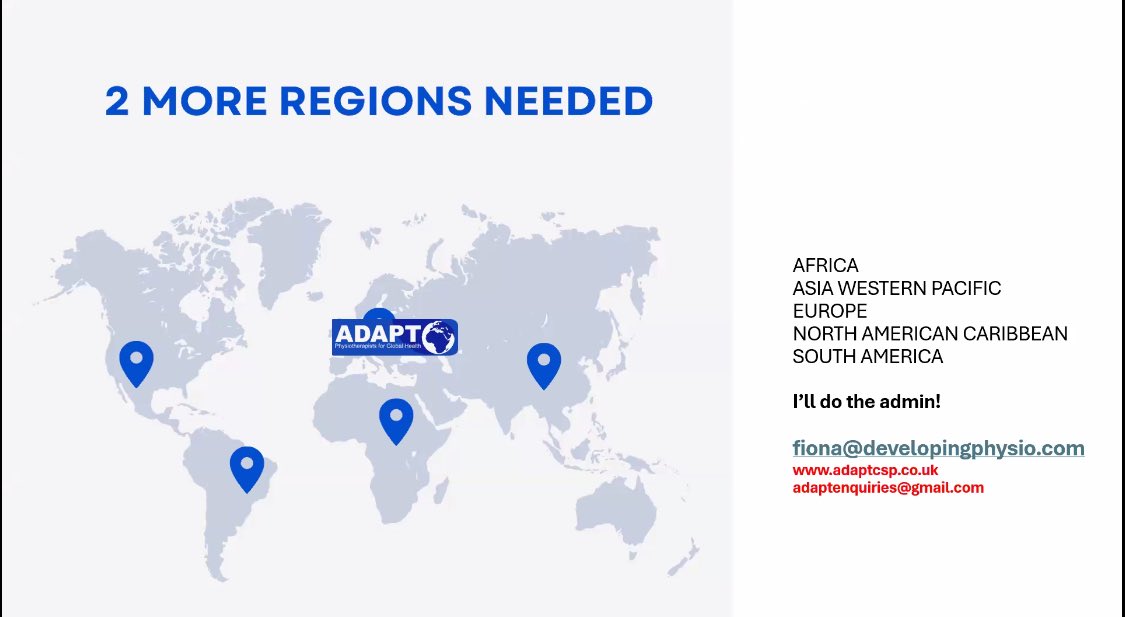 What an incredible conference - thank you to all the speakers and attendees for a fantastic, thought provoking day! 

If you are interested in establishing a World Physio Speciality group for Global Health please get in touch with us! We would love to hear from you. #ADAPT2024