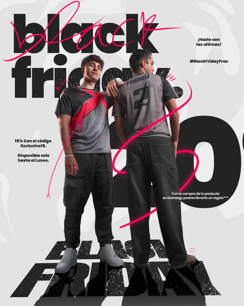 Es momento de celebrar el BLACK FRIDAY de la MEJOR MANERA 💜🔝

Queda poco STOCK, tú decides si hacerte con la RELIQUIA o no (Con un 15% de descuento con el código Exclusive15 hasta EL LUNES) 😎

#GoFractious · fractiousesports.com