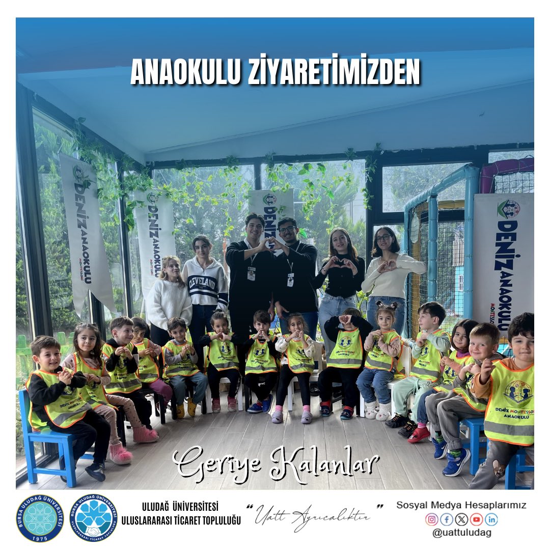uludaguatt's tweet photo. Uluslararası Ticaret Topluluğu olarak Özel Deniz Anaokulu’nda birbirinden tatlı çocuklarla beraber çok güzel vakit geçirdik.Kitaplar okuduk,tatlı sohbetler ettik ve çok eğlendik.Bu güzel anlardan kalan kareler sizlerle. https://t.co/jgNND7D0QP
