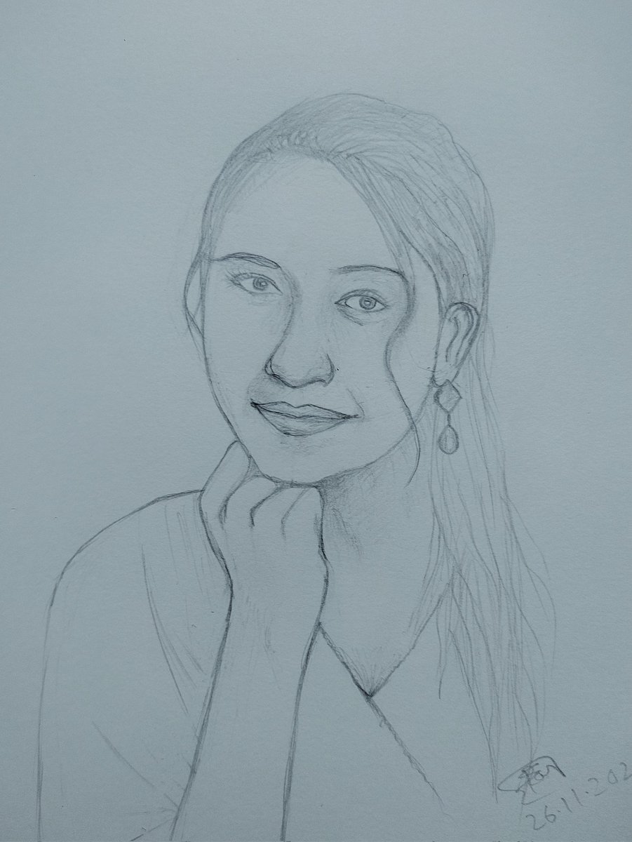 CandidDrawing's tweet photo. Here is the drawing process of a cute girl. Sketch by candid drawing. #sketch #pencilsketch #candiddrawing #drawing #art #artist #quickdrawing #drawingtips https://t.co/O53xq5ogoG