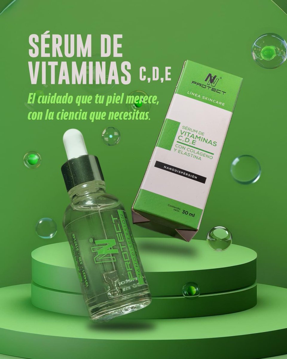 nunezai's tweet image. ✨ ¡Descubre el secreto para una piel radiante con nuestro Sérum de Vitaminas C, D y E! ✨Con un Nuevo empaque y la poderosa fórmula que ya conoces!!!

Esta fórmula de nanopartículas lleva los nutrientes esenciales directamente a las capas más profundas de tu piel, logrando…