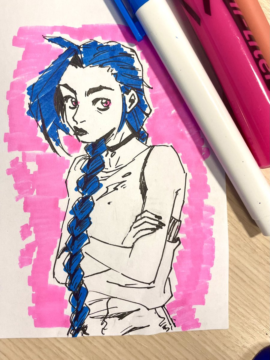 julietea_art's tweet image. work is sooo slow rn #arcane #jinx
