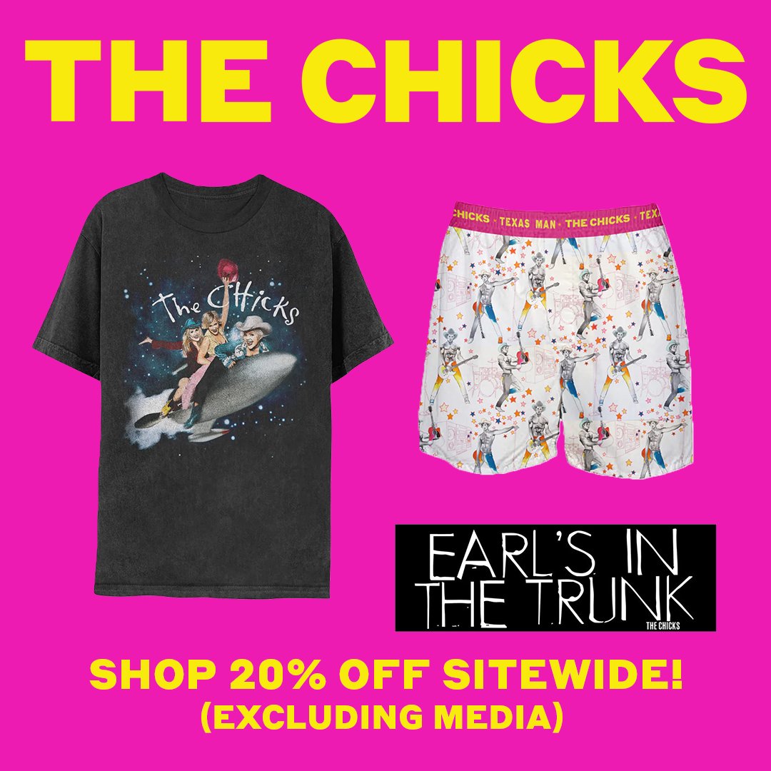 Shop 20% off in the official store! Exclusions apply.🩷

thechicks.lnk.to/shop