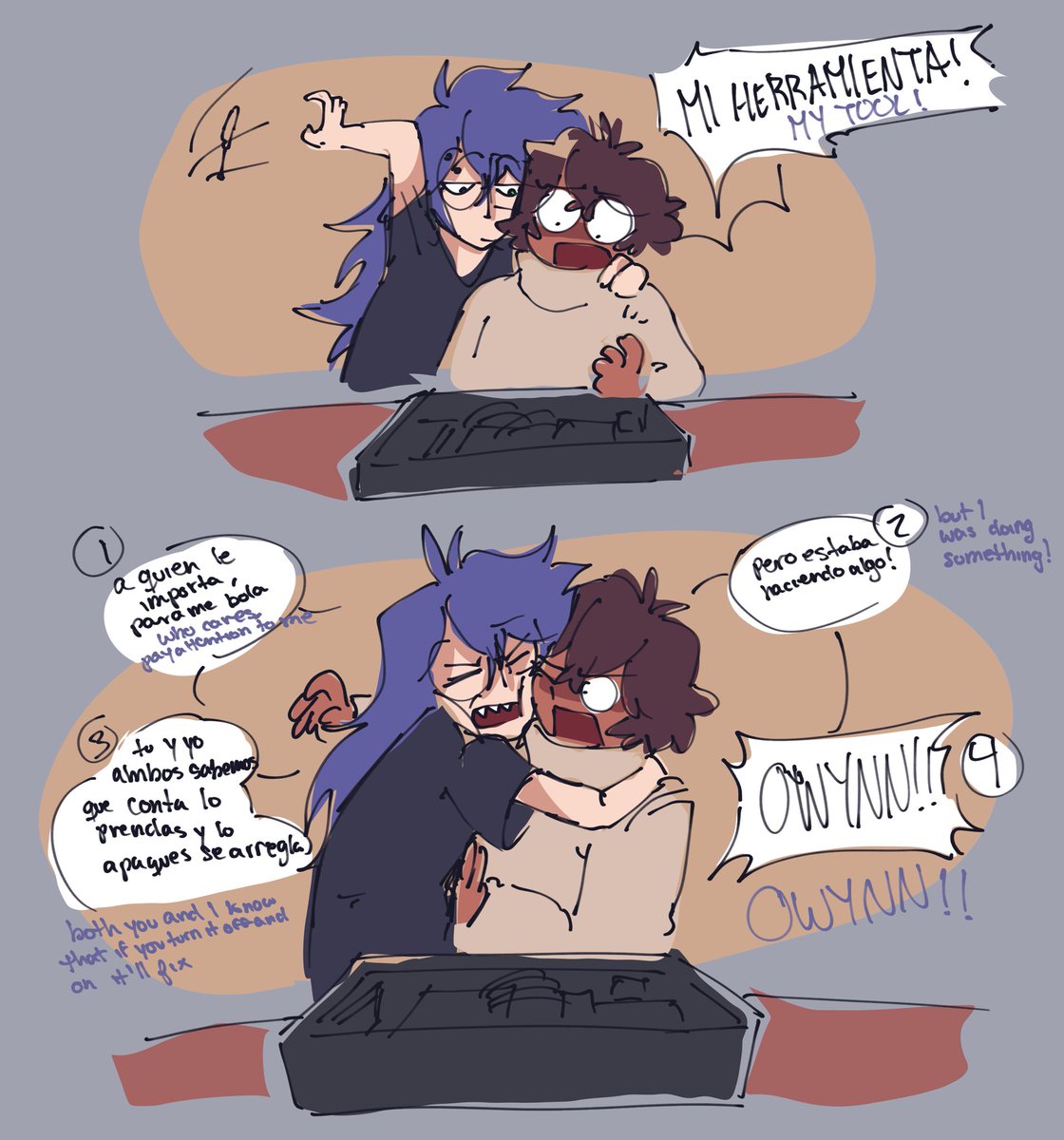 Un insoportable (domestic au) #FNAFHS #FHS #oweddy