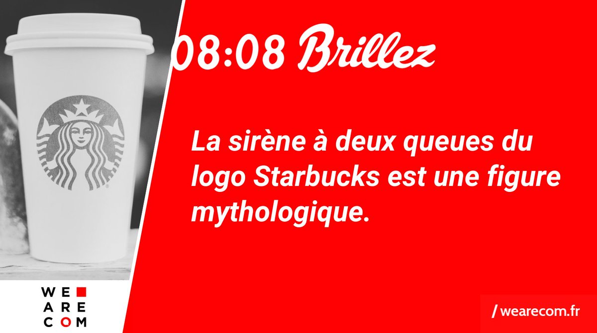 We_are_com's tweet photo. ☕ Saviez-vous que le logo Starbucks représente une sirène à deux queues ? 🌊 Inspirée de la mythologie nordique, elle symbolise la tentation et l’attraction… parfait pour une marque qui nous fait tous succomber, un latte à la main ! 😉
#WeAreCOM #FunFact #Branding #Starbucks https://t.co/gKYdAk4lzi