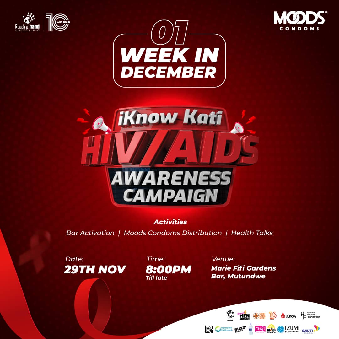 reachahand's tweet photo. Ladies & gentlemen💃💃, as part of the #16DaysOfActivism24 and in recognition of #WorldAidsDay, we have embarked on an HIV/AIDS awareness campaign dubbed #1WeekInDecember under our annual #IKnowKati24 campaign.

Today we are at Marie Fifi Gardens Bar in Mutundwe together with @MoodscondomsEA engaging with young people on HIV prevention while distributing free Moods Condoms.

It's just the beginning 😊. #MoodsPlayItRight