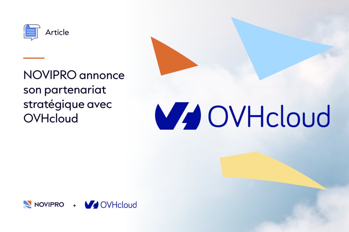 Nous sommes heureux de vous annoncer le récent partenariat entre NOVIPRO et OVHcloud, un acteur mondial de l’infonuagique. Cette collaboration vient enrichir notre portfolio de services pour nos clients.
Découvrez-en plus dans notre communiqué de presse 👉 hubs.ly/Q02ZN_W-0