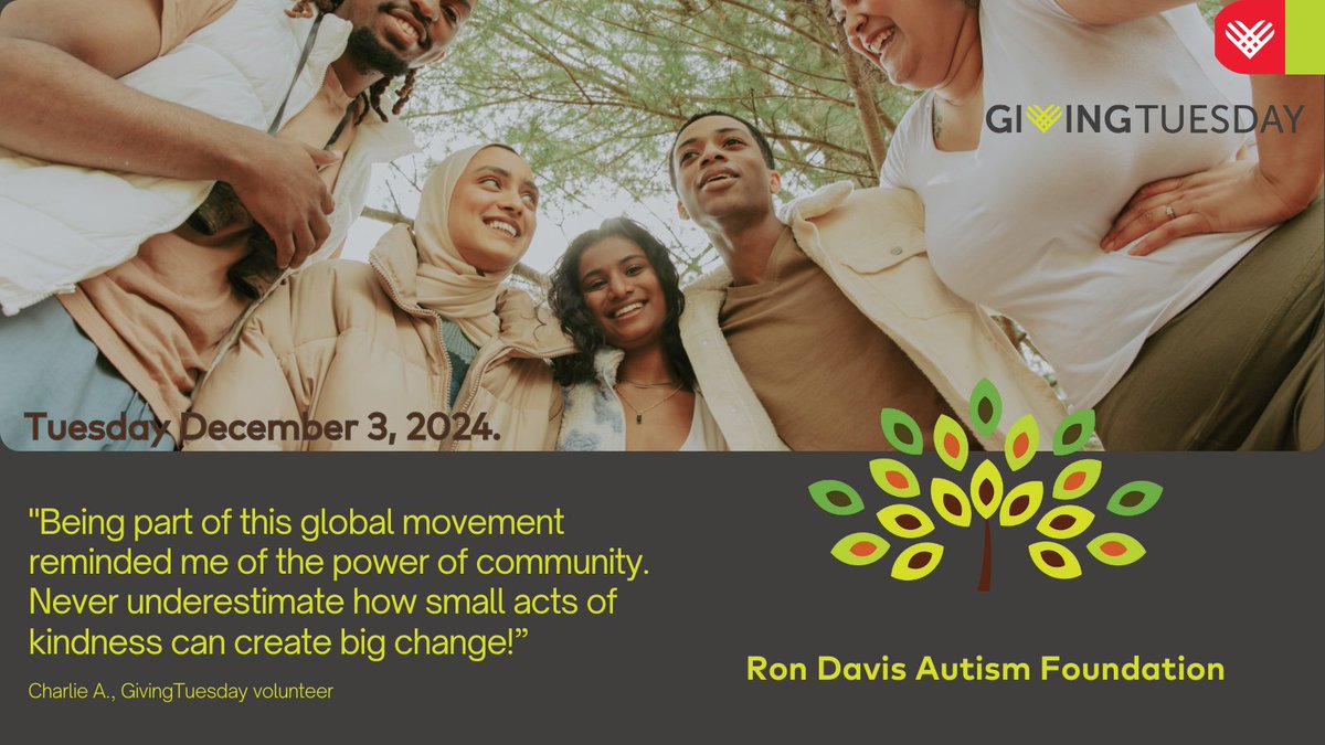 A better future is being built by all of us right now, in the billions of small actions we take each day. Join us next Tuesday and help us build a better future for neurodiverse individuals!