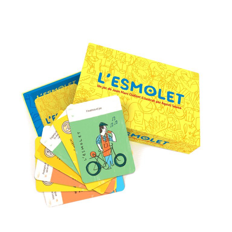 🥴 No saps que regalar al teu #AmicInvisible?

😃 Amb el #JocEsmolet segur que l’encertaràs! 

➕ Un #jocdetaula ràpid i divertit, amb 30 oficis diferents, on l’esmolet serà l’encarregat d’afilar les eines dels personatges que haurem guardat estratègicament fins al final. #TotJoc
