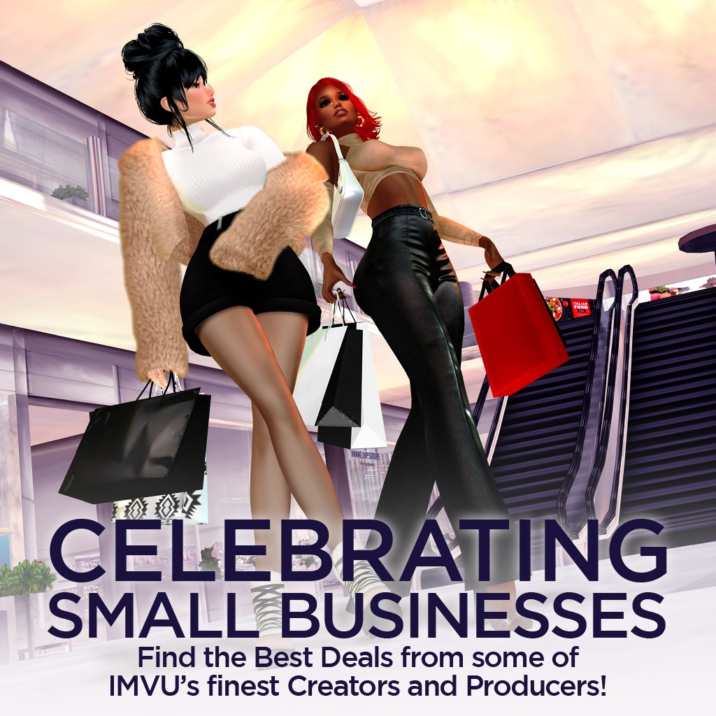 🎉 The wait is over! The Celebrating Small Businesses event is LIVE!

📅 From Nov 29 to Dec 1, explore, connect &amp; support IMVU’s talented Creators. Don’t miss exclusive creations—show your love for small businesses! 💎✨

Start exploring now 👉 im.vu/CSB2024

#IMVU #CSB